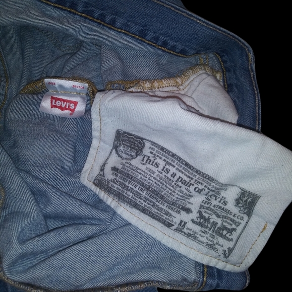 Men's Levi's 501 Button Fly Distressed Jeans 36x34 Irregular - Picture 6 of 7